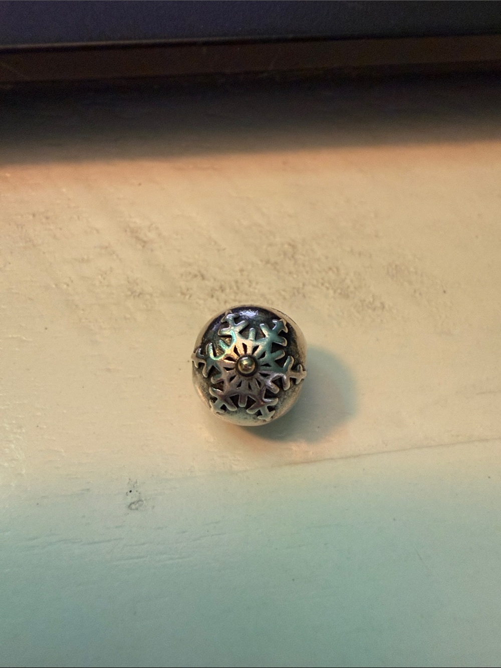 Pandora Silver Snowflake Filigree Spacer Charm